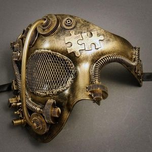Phantom Opera Steampunk Masquerade Half Face Mask